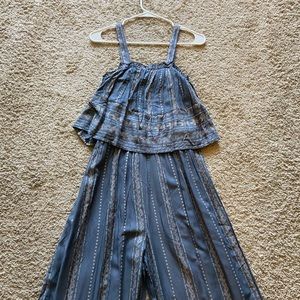 Blue Printed Jumpsuit